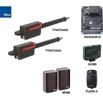 Pohon brány Sada pohonu NICE TITAN 3724HS pro dvoukřídlou bránu do 3,7 m/450 kg s fotobuňkami