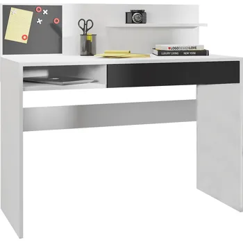 Psací stůl Psací PC stůl IMAN, bílá/černá