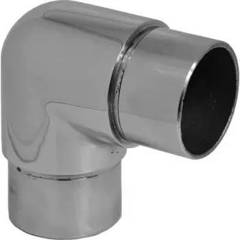 Zábradlí Nerezová 90° rohová spojka pro pravoúhlé spojení dvou trubek ⌀42,4x2mm, AISI304, leštěná