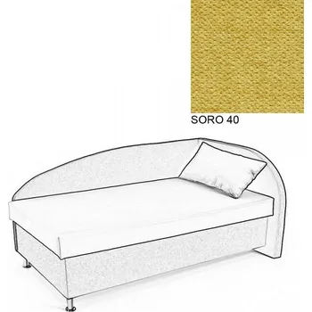 Postel Čalouněná postel AVA NAVI, s úložným prostorem, 120x200, pravá, SORO 40