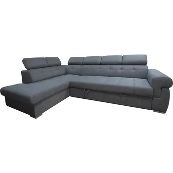 Sedací souprava ATLANTIDA - LEVÁ sedací souprava (ATLANTA) látka ŠEDÁ - GUSTO 88 - celočalouněná i záda - kolekce "B" (K250)