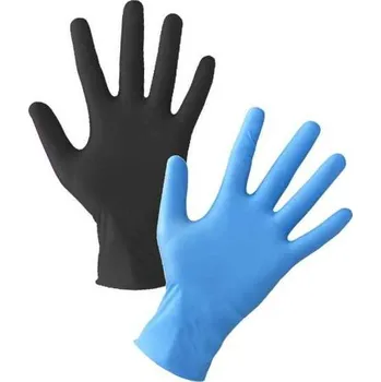 Vyšetřovací rukavice BIKETEC JEDNORÁZOVÉ GUMOVÉ SERVISNÍ RUKAVICE (NITRIL 100 KS) VELIKOST M