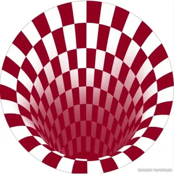 Koberec Kulatý protiskluzový černobílý koberec - 17,180 cm x 180 cm