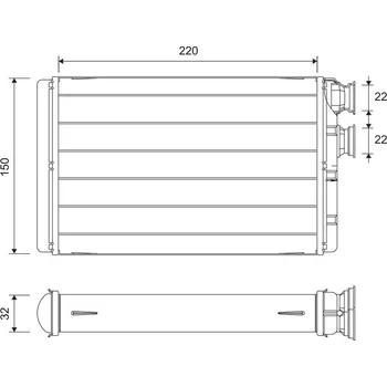 Výměník tepla, vnitřní vytápění, , VALEO, 811652