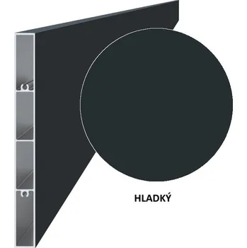 Příslušenství pro plot Hliníková plotová lamela 160x16 mm, tvar obdélník, antracit RAL7016, hladký povrch 6m +/- 5mm (AL-PV8-A-6)