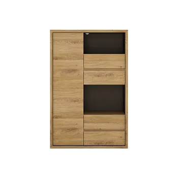 Komoda SYRAKUSA 31- Komoda 1D4S- lamino dub shetland/ šedá (Shetland 31=2BALÍKY) (W) (K150)