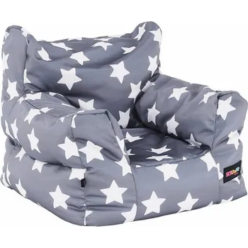 Sedací pytel Dětský sedací vak LURKO, šedá/bílá látka vzor