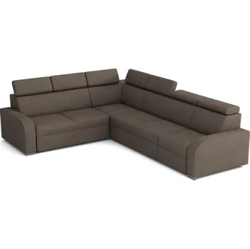 Sedací souprava Falco Rohová sedací souprava Norway UNI 2F-R-2U-1, rozkládací s úložným prostorem, hnědá Crown 4