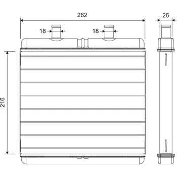 Výměník tepla, vnitřní vytápění, , VALEO, 811631