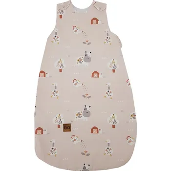 Zavinovačka EKO Pytel na spaní bavlněný MEDIUM My farm Powder Pink 50x75 cm 2,5 TOG