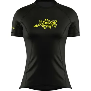 Dámské funkční triko krátký rukáv NEON černá Bamboo Ultra