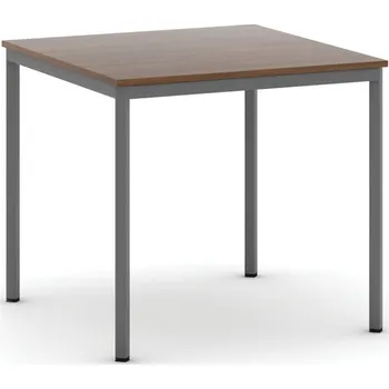 Jídelní stůl B2B Partner Jídelní stůl, 80x80 cm, tmavě šedá podnož, ořech