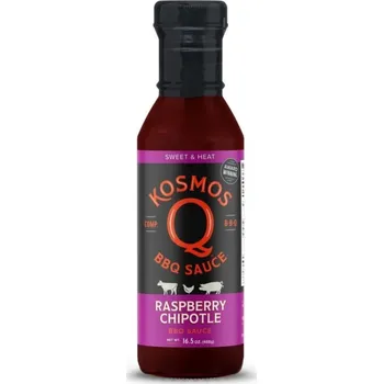 Omáčka BBQ grilovací omáčka Raspberry Chipotle sauce 468g Kosmo´s Q