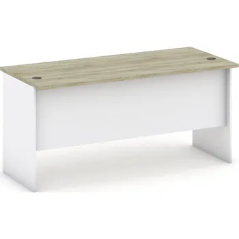 Psací stůl B2B Partner Kancelářský psací stůl MIRELLI, 160x80 cm, bílá/dub sonoma