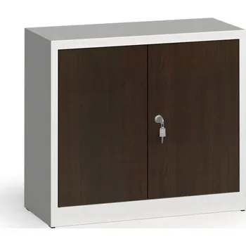 Policová skříň Alfa 3 Svařované skříně s lamino dveřmi, 800 x 920 x 400 mm, RAL 7035/wenge