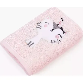 Dětská osuška LILI – kočička – růžová – 100x100