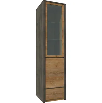 Knihovna MONTANA grey vitrína W1D