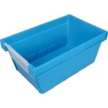 Allit Zasouvací přepravka a průhedným čelem, 490 x 300 x 210 mm, modrá