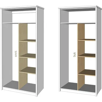 Šatní skříň Gazel Enna dělící příčka do šatní skříně