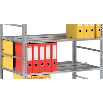 Prodejní regál META Střední dorazová lišta proti prostrčení šanonu, 1250 mm, pozink