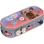 Penál oválný MLF Grey York, rozměry: 230 x 105 x 55 mm