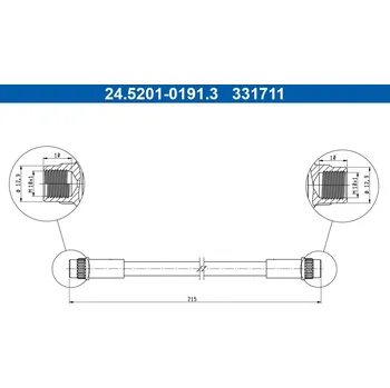 Brzdová hadice Brzdová hadice ATE 24.5201-0191.3