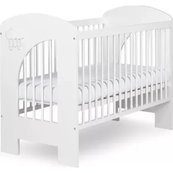 Dětská postýlka KLUPS Postýlka dětská NEL Obláček 120x60 cm bílá