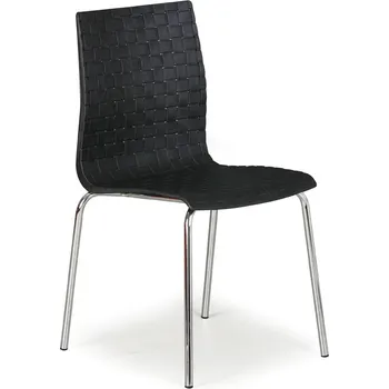 Nábytek B2B Partner Plastová jídelní židle MEZZO s kovovou podnoží, černá