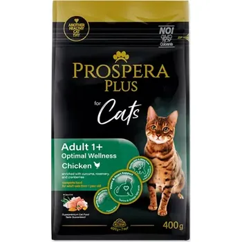 Krmivo pro kočku Krmivo Prospera Plus Adult 1+ Chicken Optimal Wellness 0,4kg