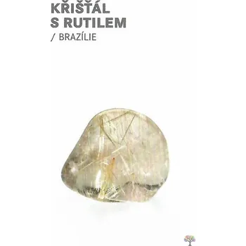 Obal na kartičku Magieprirody.cz Kartička s popiskem kamene Křišťál s rutilem - Sagenit #69