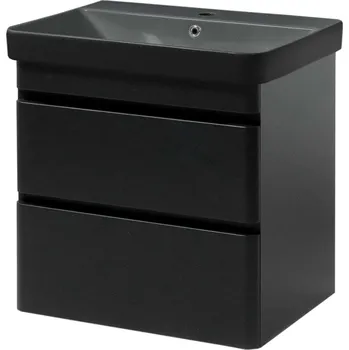 Koupelnový nábytek Lavedo Vivace Air Black 60 koupelnová skříňka s černým umyvadlem