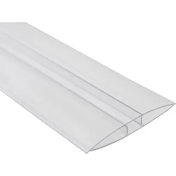 Stavební profil Gutta Spojovací lišta Guttaprofil PC-H čirá 10 mm Délka 6 metrů