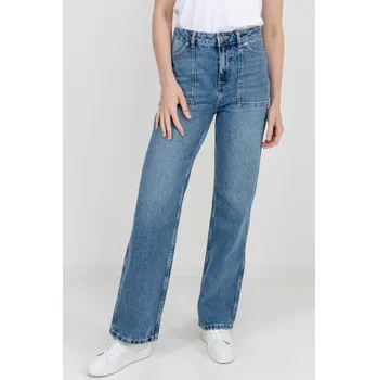 Dámské džíny Jacqueline de Yong JDY dámské široké džíny Maya modré Velikost: XL/32