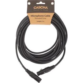 Audio kabel Cascha Standard Line Mic Cable Black 9m + prodloužená záruka 3 roky