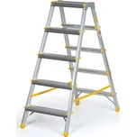 B2B Partner Oboustranné hliníkové schůdky ALVE EUROSTYL, 2x5 stupňů, výška 1,04 m