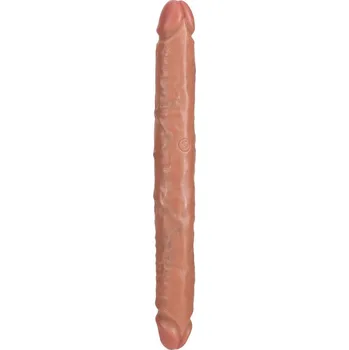 Dildo Oboustranné dildo RealRock Straight Slim Double 12″ Tan, oboustranné dildo 29,7 x 3,8 cm
