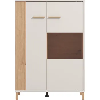 Knihovna Vitrína dub artisan/cashmere BELFORT 2KVS1