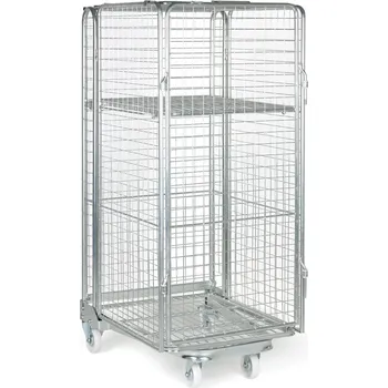 Plošinový vozík B2B Partner Rollkontejner, 1 police, 1680 x 734 x 854 mm