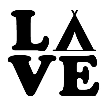 Samolepící dekorace SAMOLEPKA Love camping 002 stanování (01 - černá) NA AUTO, NÁLEPKA, FÓLIE, POLEP, TUNING, VLASTNÍ TEXT, TISK, AUTOSAMOLEPKY.cz, POLEPY, OBRÁZEK, LOGO, SAMOLEPKY