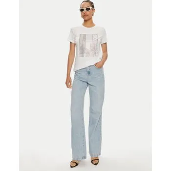 Dámské oblečení DKNY T-Shirt P4DHQWNA Bílá Regular Fit XS