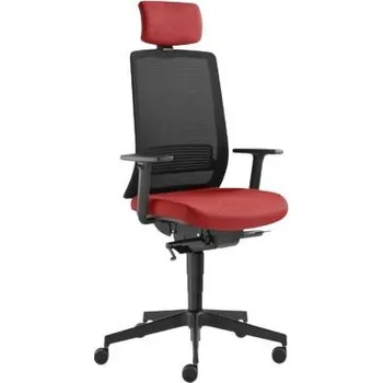 Židle kancelářská Lyra 215-SYS, hlavová opěrka, červená