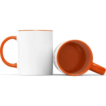 Oranžový hrnek s vlastním potiskem, 330 ml