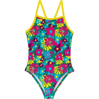 Dívčí plavky Slazenger Thin Strap Childrens Floral 11-12 let