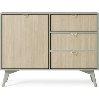 Komoda ArtPS Komoda TIMBER KSZD106 | béžová/zelená