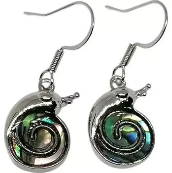 Náušnice Náušnice šnečci s mušlí Paua - NOVINKA