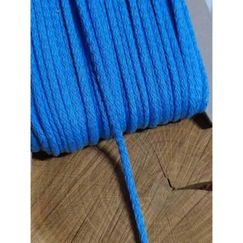Šňůra oděvní bavlněná 4 mm barva modrá světlá