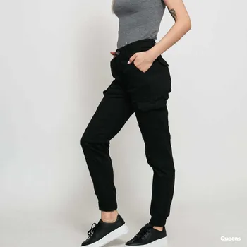 Dámské oblečení Kalhoty Urban Classics Ladies High Waist Cargo Pants Black W31