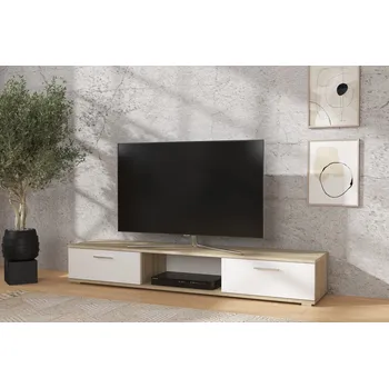 Televizní stolek ADRK RTV stolek SELLA S-WM 176, bílá mat/dub sonoma