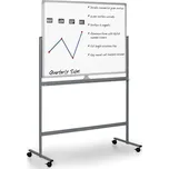 B2B Partner Mobilní oboustranná bílá popisovací tabule, magnetická, 1500 x 1200 mm