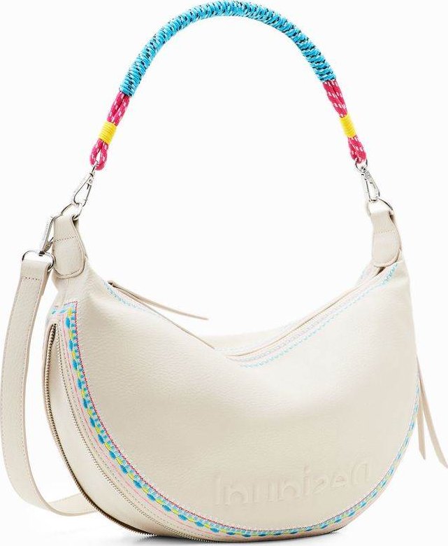 Desigual Raven Kuwait Schultertasche 47 Cm – Handbemaltes Tropenmuster Mit Blättern | Regular Fit